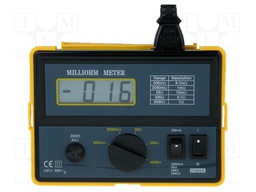 Milli-ohm meter; LCD (1999); 0.1÷200mΩ,2Ω,20Ω,200Ω,2kΩ; Plug: EU