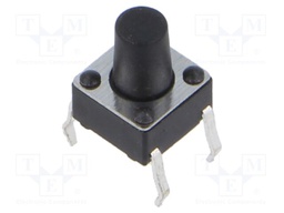 Microswitch TACT; SPST; Pos: 2; 0.05A/12VDC; THT; 1.57N; 6x6x3.5mm