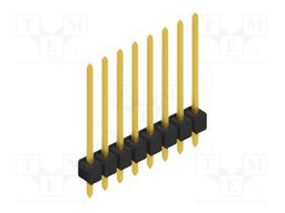 Connector: pin strips; pin header; male; PIN: 8; 2.54mm; THT; 1x8