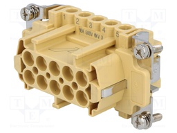 Connector: rectangular; female; JEI; PIN: 10; 10+PE; size 57.27; 16A