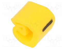 Markers for cables and wires; 1.3÷3mm; PVC; yellow; leaded