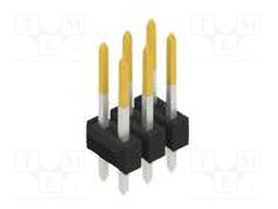 Connector: pin strips; pin header; male; PIN: 6; 2.54mm; THT; 2x3