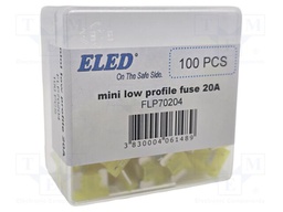 Fuse: fuse; 20A; 58VDC; automotive; 10.9mm; 10.9x3.8x8.73mm