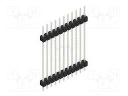 Connector: pin strips; pin header; male; PIN: 11; 2.54mm; THT; 1x11
