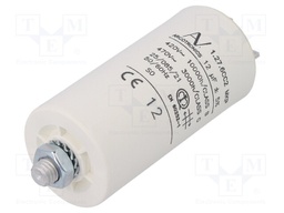 Capacitor: motors, run; 12uF; 420VAC; Ø35x73.5mm; -25÷85°C; ±5%