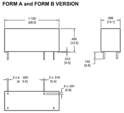 Relay: electromagnetic; SPST-NO; Ucoil: 12VDC; 10A/250VAC; 10A