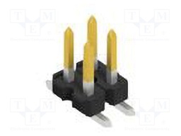 Connector: pin strips; pin header; male; PIN: 4; 2.54mm; SMT; 2x2