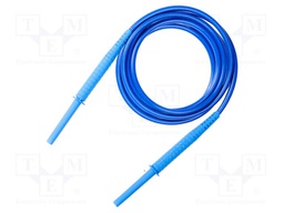 Test lead; banana plug-banana plug; insulated; Urated: 11kV; blue