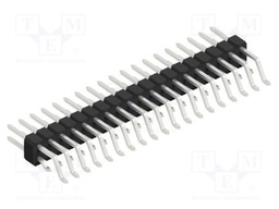Connector: pin strips; pin header; male; PIN: 38; 2.54mm; SMT; 2x19