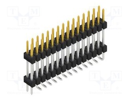 Connector: pin strips; pin header; male; PIN: 30; 2.54mm; SMT; 2x15