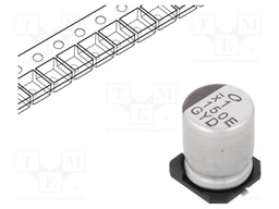 CAP, 150UF, 25V, ALU ELEC, HYBRID, SMD