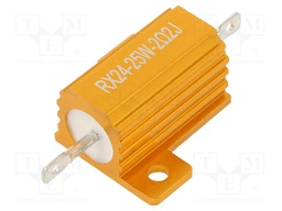 Resistor: wire-wound; with heatsink; 2.2Ω; 25W; ±5%; 50ppm/°C