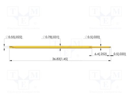 Test needle; Spring compression: 4.3mm; 6.35mm; 2A; steel; plug-in