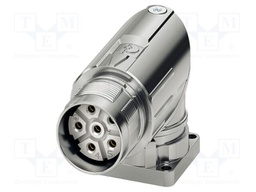 Connector: M23; socket; PIN: 6; crimped; angled; IP68; M23 PRO; 30A