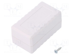 Enclosure: multipurpose; X: 31mm; Y: 56mm; Z: 27mm; ABS; white