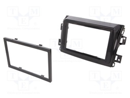Radio mounting frame; Fiat; 2 DIN; black gloss