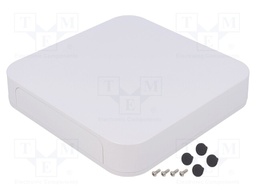 Enclosure: with panel; PF; X: 200mm; Y: 200mm; Z: 40mm; ABS; white