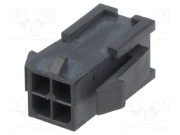 Plug; wire-board; male; MF30; 3mm; PIN: 4; w/o contacts; Layout: 2x2