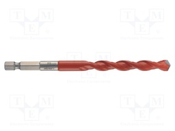 Drill bit; Ø: 7mm; 9/32"; L: 100mm; steel; tungsten carbide