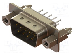 Connector: D-Sub; PIN: 9; socket; male; for panel mounting,on PCBs