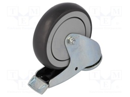 Transport wheel; Ø: 125mm; W: 27mm; H: 157mm; torsional with lock