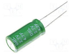 Capacitor: electrolytic; backup capacitor,supercapacitor; THT
