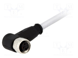 Connector: M8; female; PIN: 3; angled 90°; with lead; plug; 2m; PVC