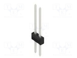Connector: pin strips; pin header; male; PIN: 2; 2.54mm; THT; 2x1
