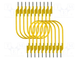 Test leads; 50VAC,120VDC; 10A; banana plug 4mm,both sides