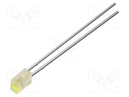 LED; white,red; rectangular; 2x3x4mm; bipolar; 330mcd; 100°; 20mA