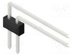 Connector: pin strips; pin header; male; PIN: 2; 2.54mm; THT; 2x1
