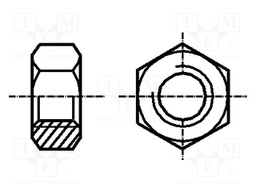 Nut; hexagonal; M3; aluminium; Pitch: 0,5; 5.5mm; BN: 599; DIN: 934