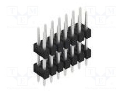 Connector: pin strips; pin header; male; PIN: 14; 2.54mm; THT; 2x7