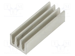 Heatsink: extruded; grilled; natural; L: 17mm; W: 6.3mm; H: 4.8mm