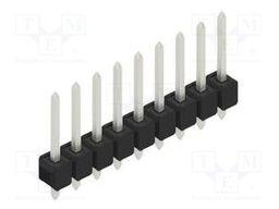 Connector: pin strips; pin header; male; PIN: 9; 2.54mm; THT; 1x9