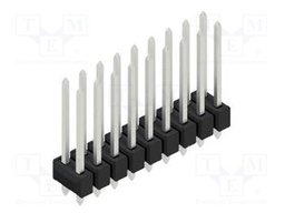 Connector: pin strips; pin header; male; PIN: 18; 2.54mm; THT; 2x9
