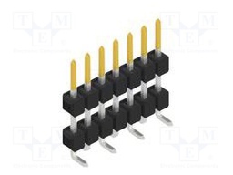 Connector: pin strips; pin header; male; PIN: 7; 2.54mm; SMT; 1x7