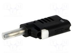 Plug; 4mm banana; 36A; 30VAC; 60VDC; black; with axial socket