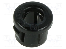 Grommet; Ømount.hole: 7.9mm; Øhole: 4.7mm; black; UL94V-2; H: 7.9mm