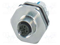 Connector: M12; socket; PIN: 4; female; 48V; straight; IP67; A code
