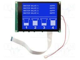 Display: LCD; graphical; 320x240; STN Negative; blue; 160x109x13mm