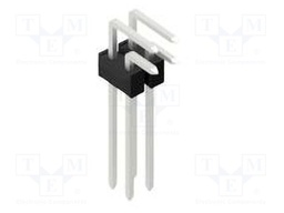 Connector: pin strips; pin header; male; PIN: 4; 2.54mm; THT; 2x2