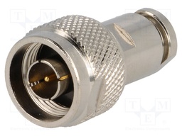 Plug; N; male; straight; 50Ω; H155; clamp; for cable; teflon