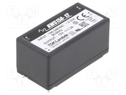 Converter: AC/DC; 15.6W; Uout: 12VDC; Iout: 1.3A; 81÷82%; 85÷265VAC