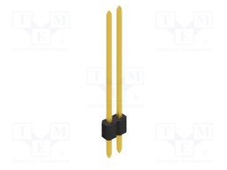 Connector: pin strips; pin header; male; PIN: 2; 1.27mm; THT; 1x2