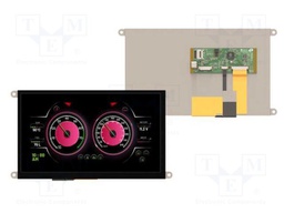 Display: TFT; 9"; 800x480; 520BSRAM,8MBPSRAM,16MBFLASH; 475cd/m2