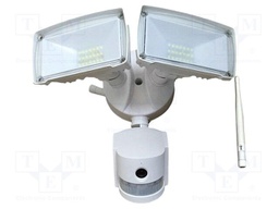 Lamp: LED flood light; 18W; 230VAC; white cold; 180°; 6000K; 20000h