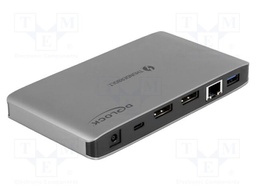 Hub USB; USB 3.2 Gen 2; microSD,SD; grey; Number of ports: 12