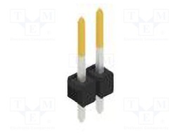 Connector: pin strips; pin header; male; PIN: 2; 2.54mm; THT; 1x2