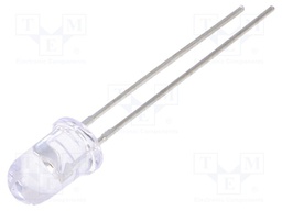 LED; 5mm; yellow; 600÷1000mcd; 45°; Front: convex